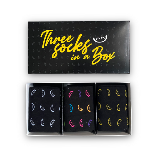 THREE SOCKS IN A BOX